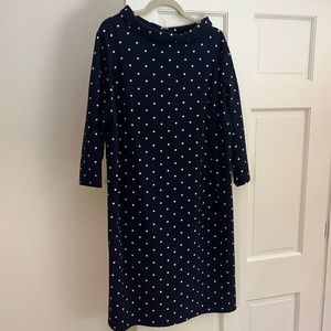 Talbots Navy cowl neck dress size 2X